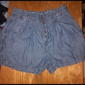 American Eagle Denim paper bag shorts